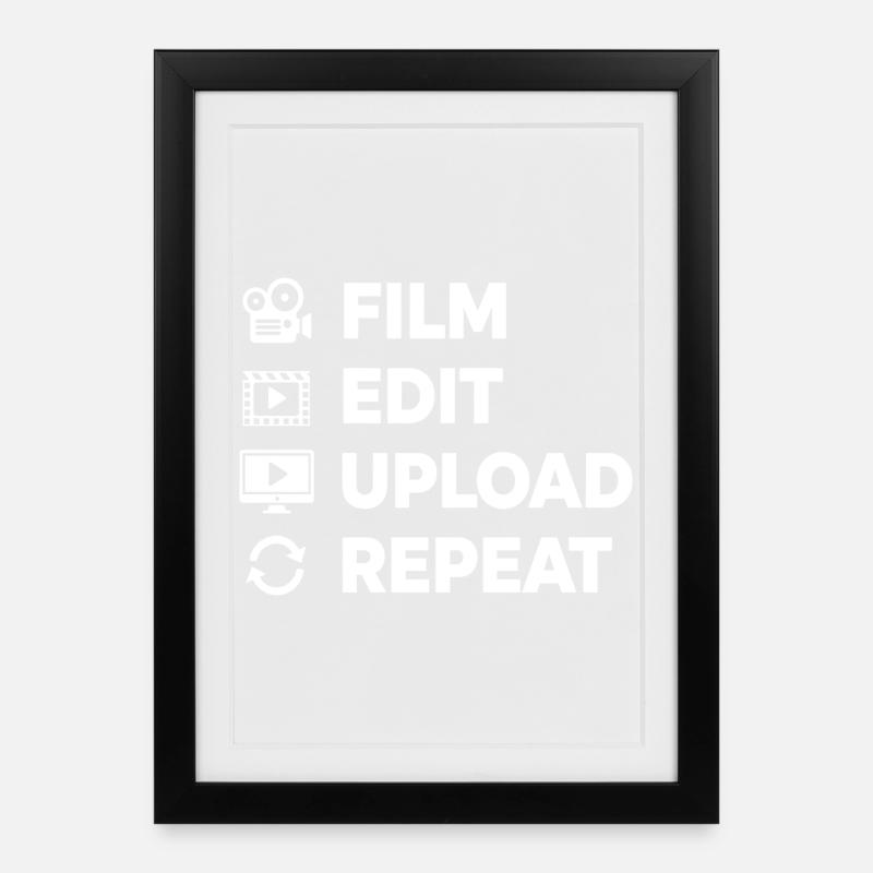 Video Editing Film Making Content Creator - Framed poster (27 × 37 cm) - black