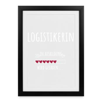 Student Profession Logistics Technician - Framed poster (27 × 37 cm) - black - Front