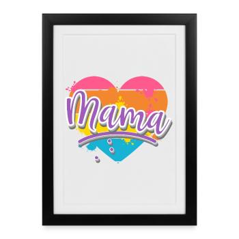 Maman - Affiche encadrée (27 × 37 cm) - noir - Devant