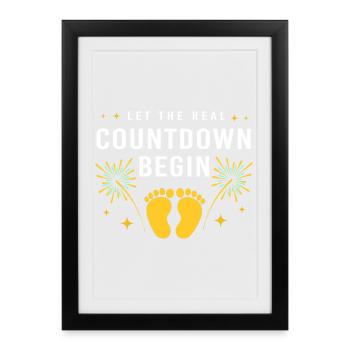 Sexe Révélation Nouvel An - Affiche encadrée (27 × 37 cm) - noir - Devant