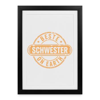 Best Sister Gift - Framed poster (27 × 37 cm) - black - Front