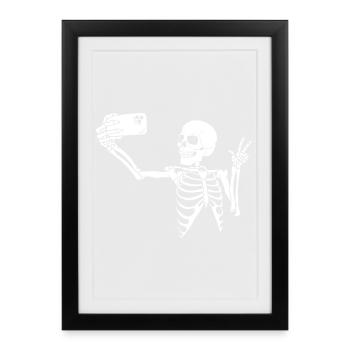 One last selfie - Framed poster (27 × 37 cm) - black - Front