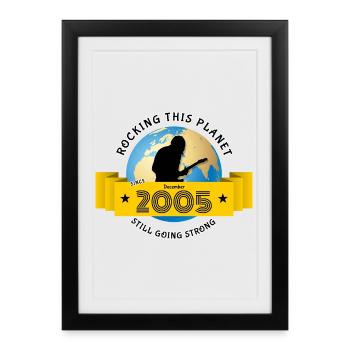 20ème anniversaire Secouer cette planète depuis 12/2005 - Affiche encadrée (27 × 37 cm) - noir - Devant