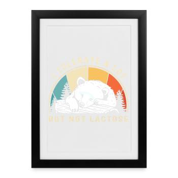 Milk Allergy Lactose Intolerance Flatulence - Framed poster (27 × 37 cm) - black - Front