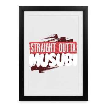 Musubi - Affiche encadrée (27 × 37 cm) - noir - Devant