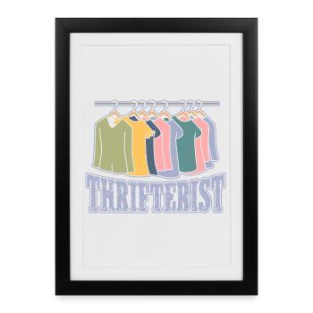 Thrift Shopper Thrifterist Thrift Store - Framed poster (27 × 37 cm) - black - Front