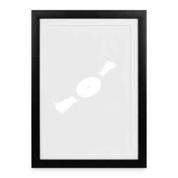 Vinyle – quoi d’autre ? - Affiche encadrée (27 × 37 cm) - noir - Devant