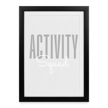 Équipe d’activités – Événement par équipe de groupe amusant - Affiche encadrée (27 × 37 cm) - noir - Devant