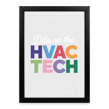 Technicien CVC drôle qui dit expert en réparation - Affiche encadrée (27 × 37 cm) - noir - Devant