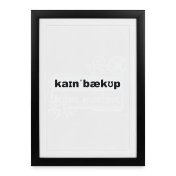 Kein Backup, kein Mitleid - phonetic art - Gerahmtes Poster (27 × 37 cm) - Schwarz - Vorne