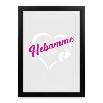 Profession de sage-femme 2026 Études de sage-femme Obstétrique - Affiche encadrée (27 × 37 cm) - noir - Devant