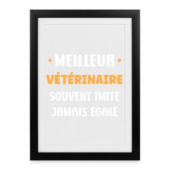 Best veterinarian ever - Framed poster (27 × 37 cm) - black - Front