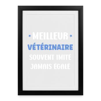 Best veterinarian ever - Framed poster (27 × 37 cm) - black - Front