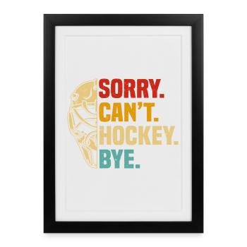 Hockey - Affiche encadrée (27 × 37 cm) - noir - Devant