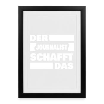 journalist - Framed poster (27 × 37 cm) - black - Front