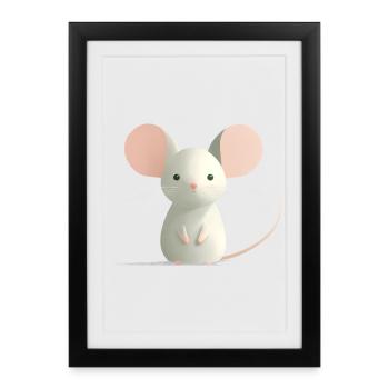 mouse - Framed poster (27 × 37 cm) - black - Front