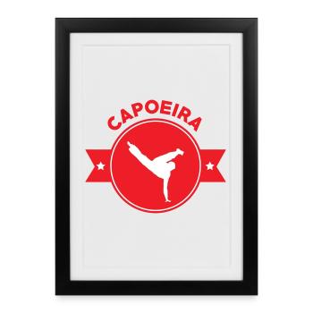 Capoeira - Combat - Danse - Affiche encadrée (27 × 37 cm) - noir - Devant
