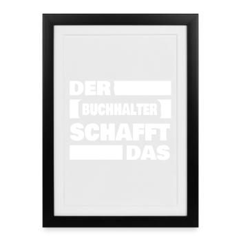 Comptable - Affiche encadrée (27 × 37 cm) - noir - Devant