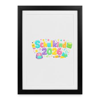 Don d’inscription scolaire 2026 - Affiche encadrée (27 × 37 cm) - noir - Devant