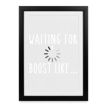 Waiting For Boost Like Turbo Racing - Framed poster (27 × 37 cm) - black - Front