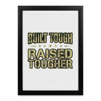 Proud Army Mama a construit un camouflage robuste - Affiche encadrée (27 × 37 cm) - noir - Devant