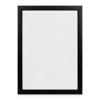 Great Smoky Mountains Heart - Framed poster (27 × 37 cm) - black - Front
