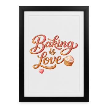 La pâtisserie, c’est aimer la pâtisserie, dire design - Affiche encadrée (27 × 37 cm) - noir - Devant