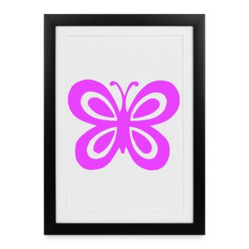 Butterfly - Framed poster (27 × 37 cm) - black - Front