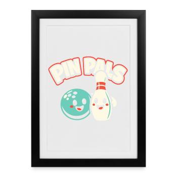 Pin Pals - Affiche encadrée (27 × 37 cm) - noir - Devant