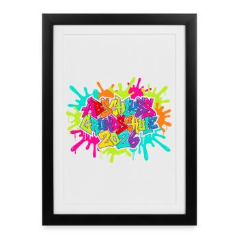 Remise des diplômes de l'école primaire 2026 - Affiche encadrée (27 × 37 cm) - noir - Devant
