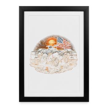 ATV Quad Biking Quad Quad Riders - Affiche encadrée (27 × 37 cm) - noir - Devant