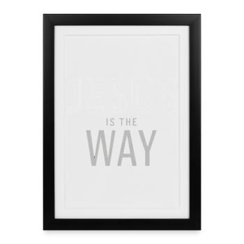 Jésus is the way - Framed poster (27 × 37 cm) - black - Front