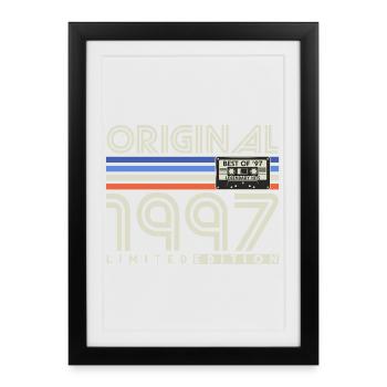 1997 Vintage Vintage Retro Birthday Gift - Framed poster (27 × 37 cm) - black - Front