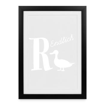 Endlich in Rente - Gerahmtes Poster (27 × 37 cm) - Schwarz - Vorne