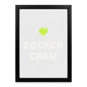 Gamer Crew Gaming Gamer Pixel Console Gift - Framed poster (27 × 37 cm) - black - Front