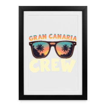 Gran Canaria Crew - Framed poster (27 × 37 cm) - black - Front