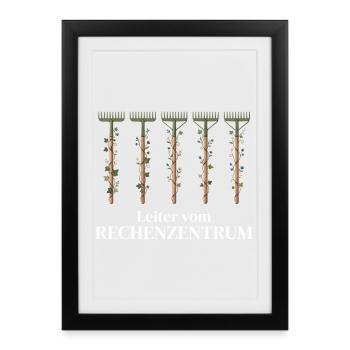 LEITER VOM RECHENZENTRUM - IT-Management - Gerahmtes Poster (27 × 37 cm) - Schwarz - Vorne