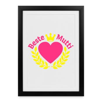 best mom of the world's best mother mom super mom - Framed poster (27 × 37 cm) - black - Front