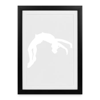 Gymnastics - Gymnasts - Gymnastics - Framed poster (27 × 37 cm) - black - Front