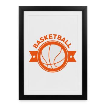 Basketball - Basket Ball - Game - Sport - Player - Framed poster (27 × 37 cm) - black - Front