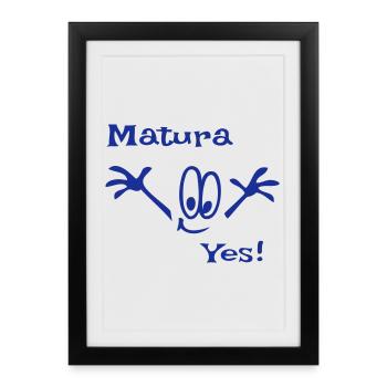 Matura , baccalauréat, école - Affiche encadrée (27 × 37 cm) - noir - Devant