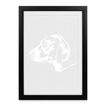 Hamiltonstövare Tête « Black Edition » - Affiche encadrée (27 × 37 cm) - noir - Devant