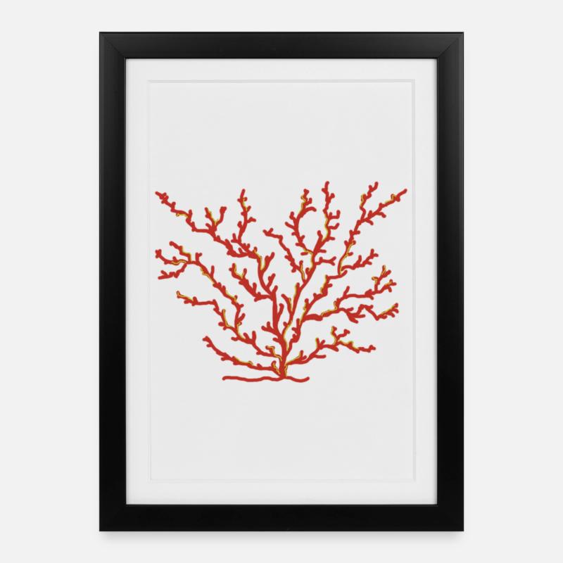 coral - Framed poster (27 × 37 cm) - black