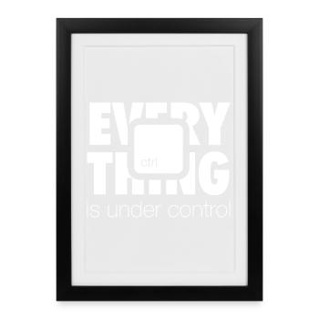 Under ctrl (dark) - Framed poster (27 × 37 cm) - black - Front