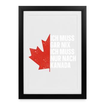 Kanada - Gerahmtes Poster (27 × 37 cm) - Schwarz - Vorne