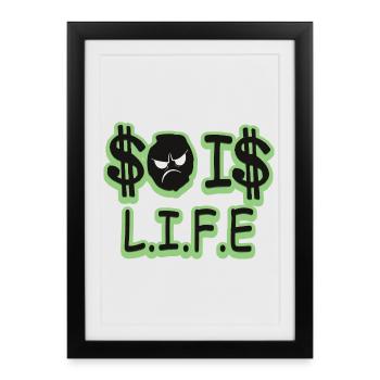 C’est la vie - Affiche encadrée (27 × 37 cm) - noir - Devant