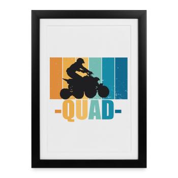 Quad Quad Driver Offroad Motorsport Gift - Framed poster (27 × 37 cm) - black - Front