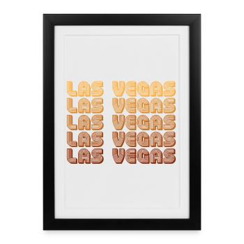 Grille de gradient de LasVegas - Affiche encadrée (27 × 37 cm) - noir - Devant