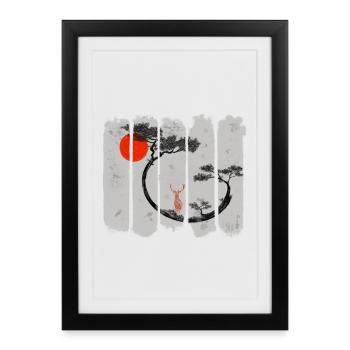Shika - Affiche encadrée (27 × 37 cm) - noir - Devant