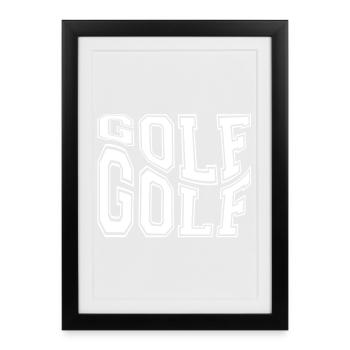 golf, fan golf, golf sport - Affiche encadrée (27 × 37 cm) - noir - Devant